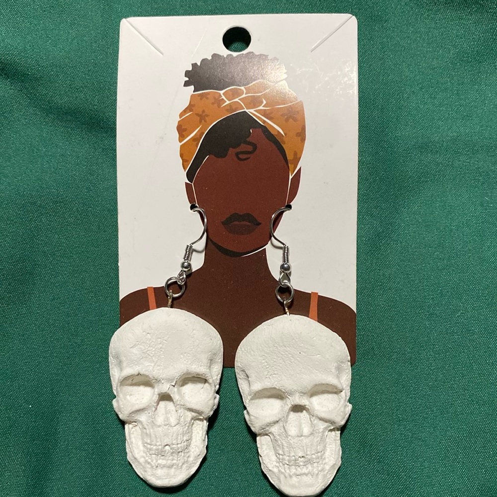 Halloween Clay Skull Earrings Alternative Style